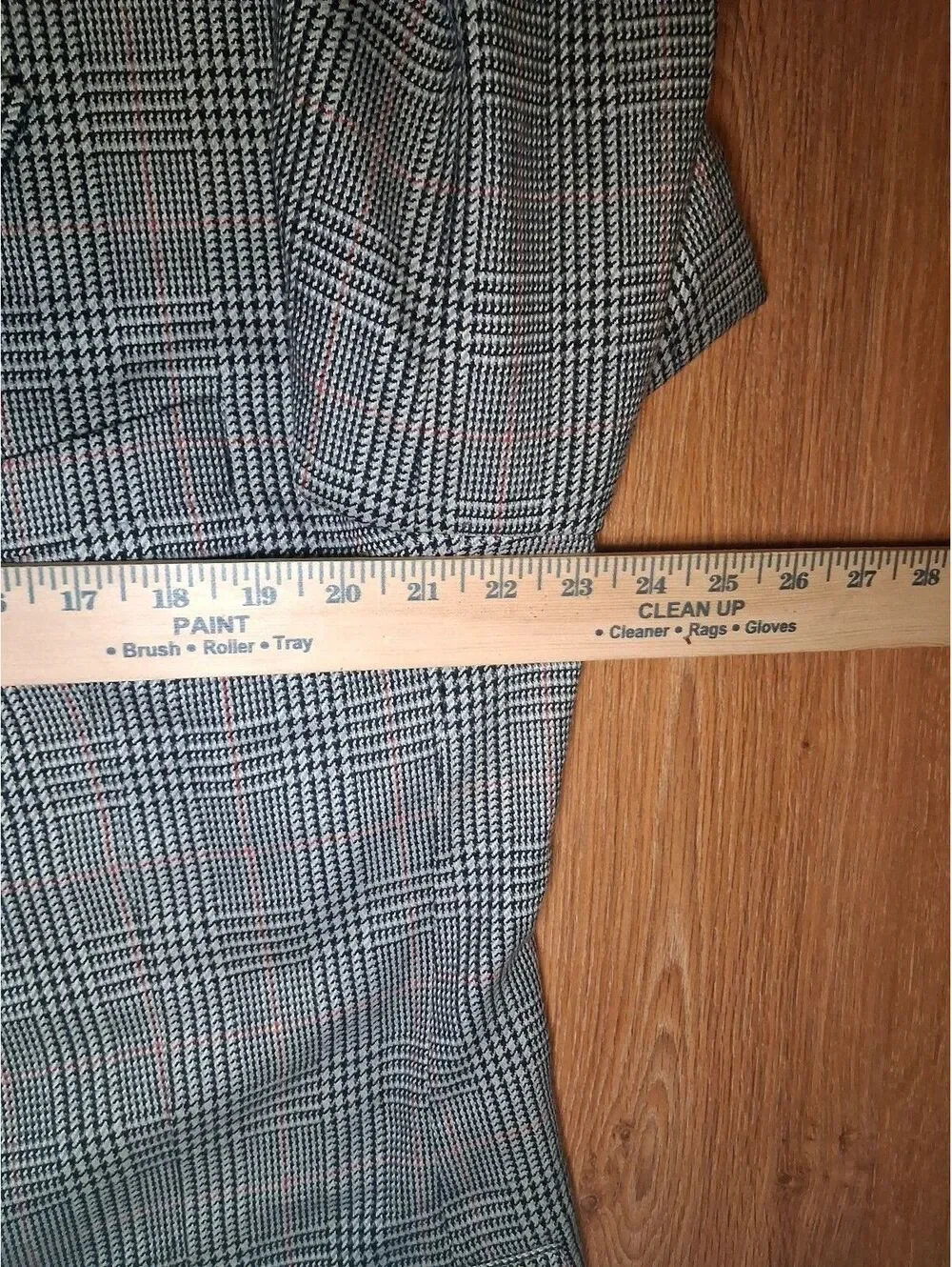 Hickey Freeman Sport Coat Mens 46L White Glen Plaid Cashmere